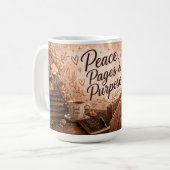 Frieden, Seiten & Ziel Kaffeetasse (Vorderseite Links)