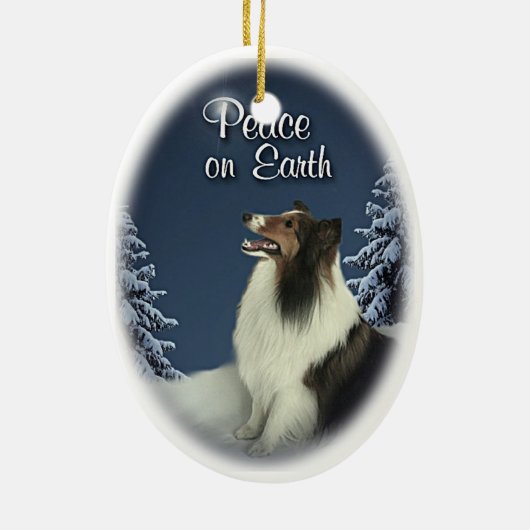 Frieden Sheltie Keramikornament (Hinten)