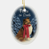 Frieden Sheltie Keramikornament (Hinten)