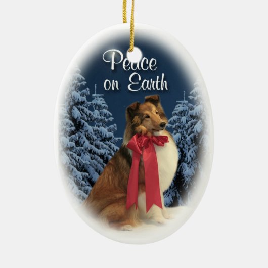 Frieden Sheltie Keramikornament (Hinten)
