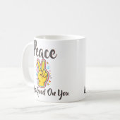 Frieden Sieht Gut Aus Auf Dir – Positive Vibes Gra Kaffeetasse (Vorderseite Links)