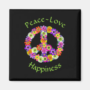 Frieden signalisieren Blumenfrieden Liebe Glück Magnet