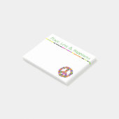 Frieden signalisieren Liebe und Glück Post-it Klebezettel (angewinkelt)
