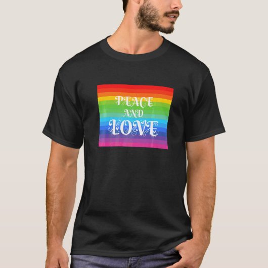 Frieden statt Krieg farbenfrohe Ruhe und Liebe Ill T-Shirt (Vorderseite)