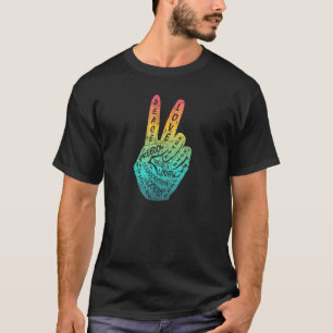 Frieden statt Krieg Frieden Hand unterzeichnen 7 T-Shirt