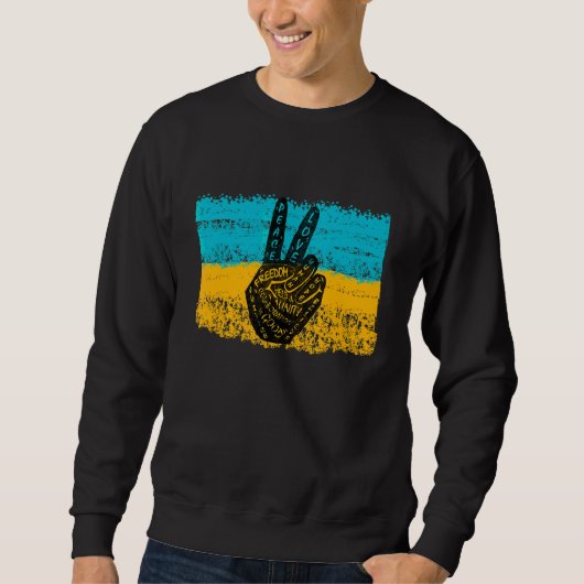 Frieden statt Krieg - Hand-Zeichen 20 Sweatshirt (Vorderseite)