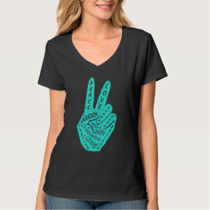 Frieden statt Krieg - Handzeichen 15 T-Shirt