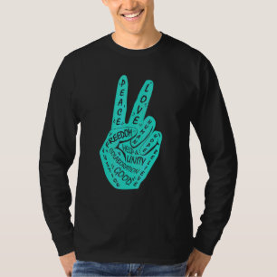 Frieden statt Krieg - Handzeichen 15 T-Shirt