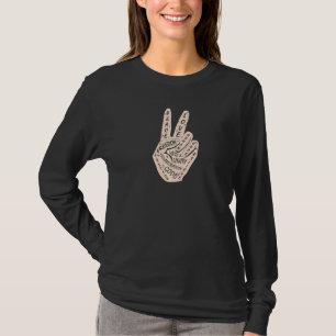 Frieden statt Krieg - Handzeichen 16 T-Shirt