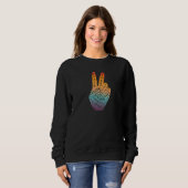 Frieden statt Krieg - Handzeichen 19 Sweatshirt (Vorne ganz)