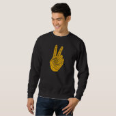 Frieden statt Krieg - Handzeichen 22 Sweatshirt (Vorne ganz)