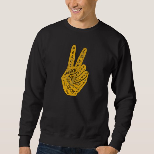 Frieden statt Krieg - Handzeichen 22 Sweatshirt (Vorderseite)