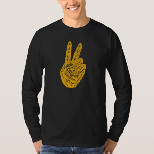 Frieden statt Krieg - Handzeichen 22 T-Shirt (Vorderseite)