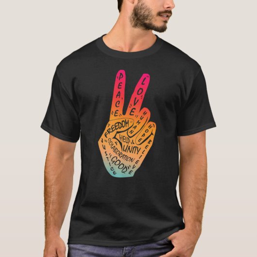 Frieden statt Krieg - Handzeichen 29 T-Shirt (Vorderseite)