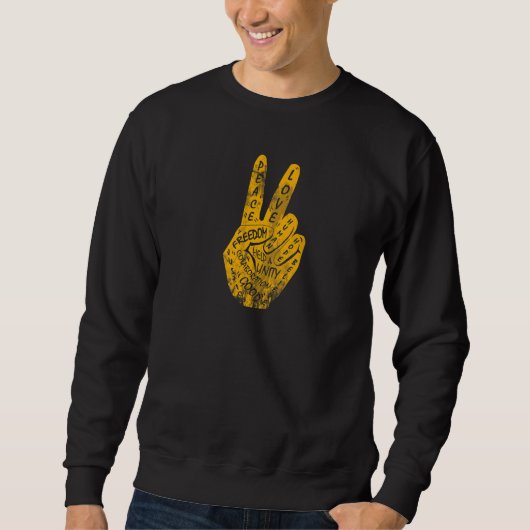 Frieden statt Krieg - Handzeichen 30 Sweatshirt (Vorderseite)