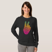Frieden statt Krieg - Handzeichen 31 T-Shirt (Vorne ganz)