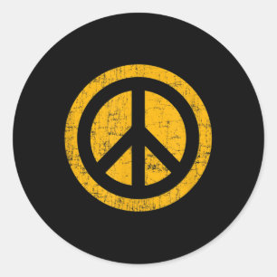 Frieden statt Krieg machen - Peace Logo Runder Aufkleber