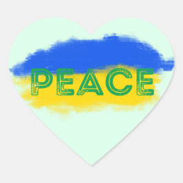 FRIEDEN stehen mit der ukrainischen Freiheit für d Herz-Aufkleber