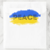 FRIEDEN stehen mit der ukrainischen Freiheit für d Rechteckiger Aufkleber (Tasche)