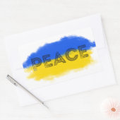 FRIEDEN stehen mit der ukrainischen Freiheit für d Rechteckiger Aufkleber (Umschlag)