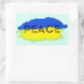 FRIEDEN stehen mit der ukrainischen Freiheit für d Rechteckiger Aufkleber (Tasche)