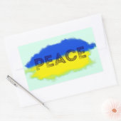 FRIEDEN stehen mit der ukrainischen Freiheit für d Rechteckiger Aufkleber (Umschlag)