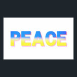 FRIEDEN stehen mit der ukrainischen Freiheit für d Rechteckiger Aufkleber<br><div class="desc">Blaues und Gelbes Design aus der Ukraine Inspirationen,  Frieden gegen Krieg,  kein Krieg,  Freiheit,  Unterstützung der Ukraine, </div>