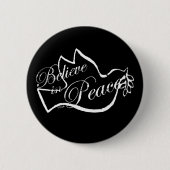Frieden Taube glauben an Frieden Button (Vorderseite)