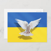Frieden Taube Ukraine Flag Postcard Support Freihe Postkarte (Vorne/Hinten)