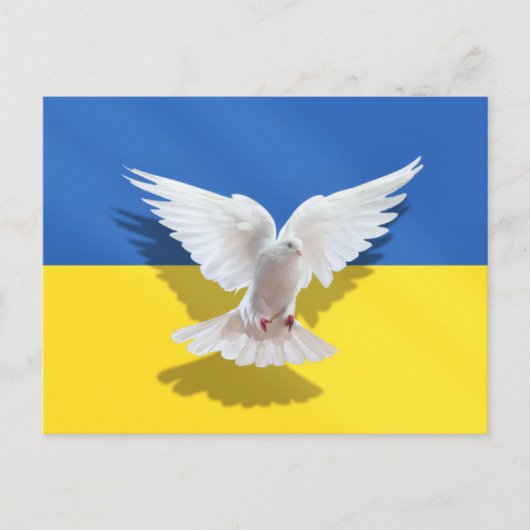 Frieden Taube Ukraine Flag Postcard Support Freihe Postkarte (Vorderseite)