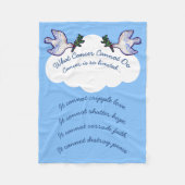 Frieden Taube, was Krebs nicht tun Chemo Blanket Fleecedecke (Vorderseite)