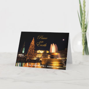 Frieden - Trafalgar-Platz am Weihnachten, London Feiertagskarte