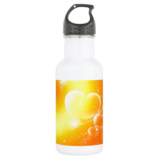 Frieden u. Liebe Edelstahlflasche (Vorderseite)