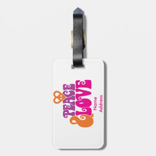 FRIEDEN U. LIEBE GEPÄCKANHÄNGER (Rückseite vertikal)