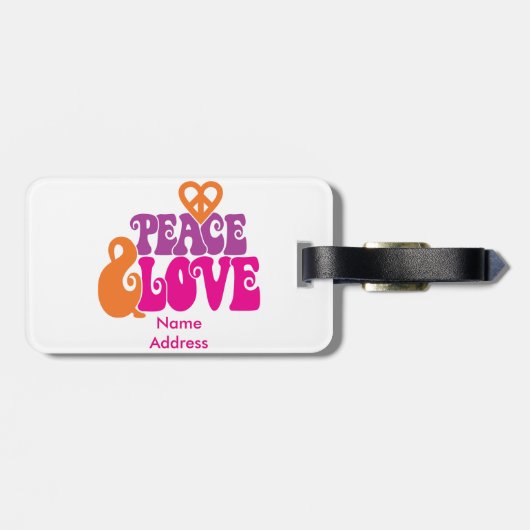 FRIEDEN U. LIEBE GEPÄCKANHÄNGER (Rückseite horizontal)