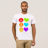 Frieden u. Liebe. [Weiß] T-Shirt (Vorne ganz)