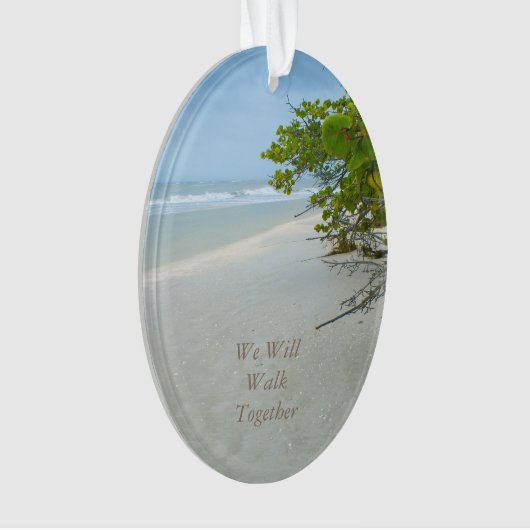 Frieden u. Ruhe auf Sanibel Insel-Oval-Verzierung Ornament (Vorderseite)