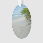 Frieden u. Ruhe auf Sanibel Insel-Oval-Verzierung Ornament (Vorderseite)