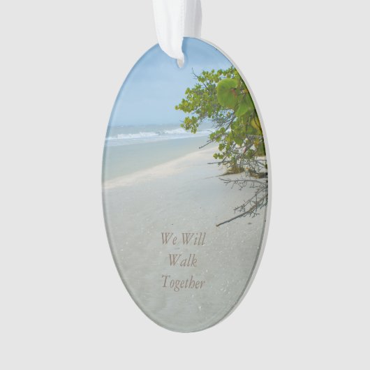 Frieden u. Ruhe auf Sanibel Insel-Oval-Verzierung Ornament (Vorderseite)