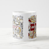 Frieden u. Shalom (auf Hebräer) - riesige Jumbo-Tasse (Vorderseite)