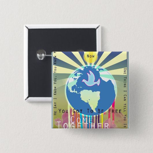 Frieden über den Texten Weltsonys ATV Button (Vorne & Hinten)