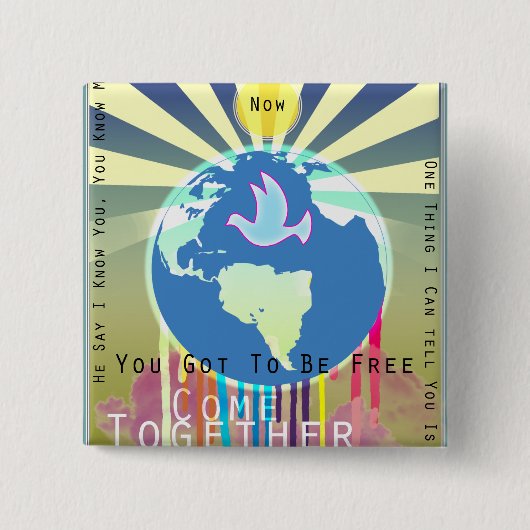 Frieden über den Texten Weltsonys ATV Button (Vorderseite)