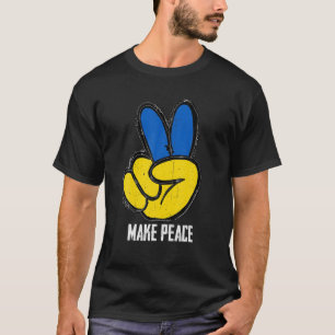 Frieden Ukraine Vintage Ukrainische Flagge Männer T-Shirt