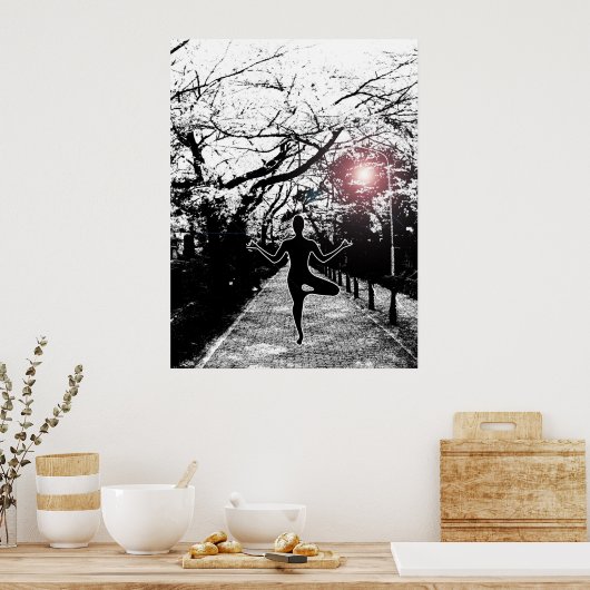 Frieden und Ausgewogenheit - Yoga Artwork Poster (Küche)
