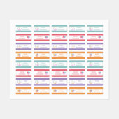 Frieden und Blume Boho Hippie Bekleidungsmarke Etiketten (Blatt)