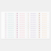 Frieden und Blume Boho Hippie Wassersicherer Name Etiketten (Blatt)