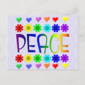 Frieden und Blume Postkarte (Vorderseite)