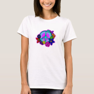 Frieden und Blumen T-Shirt