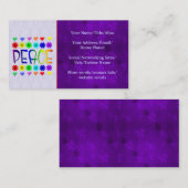 Frieden und Blumen Visitenkarte (Vorne/Hinten)