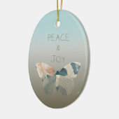 Frieden und Freude Butterfly Keramik Ornament (Links)